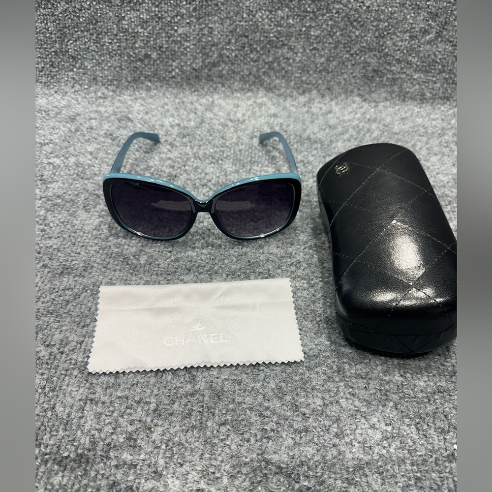 CHANEL Teal Blue Gradient Lens Women's Sunglasses PY0111